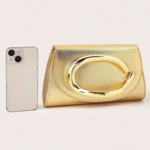 Elegant Gold Clutch Bag - Picture 5 of 6